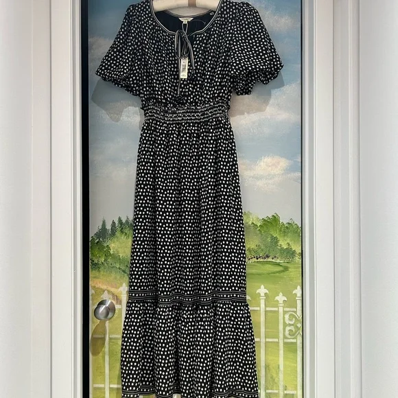 Max Studio Dresses Max Studio London Black White Polka Dot